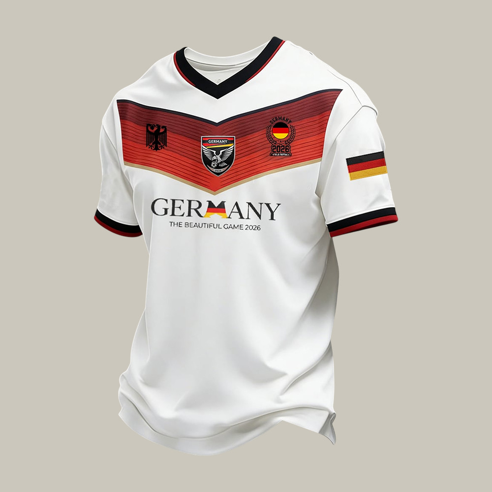 Germany 2026 FIFA World Cup V-Neck Shirt FIFA Club World Cup Bracket Merch Soccer Lover Gift For Dad