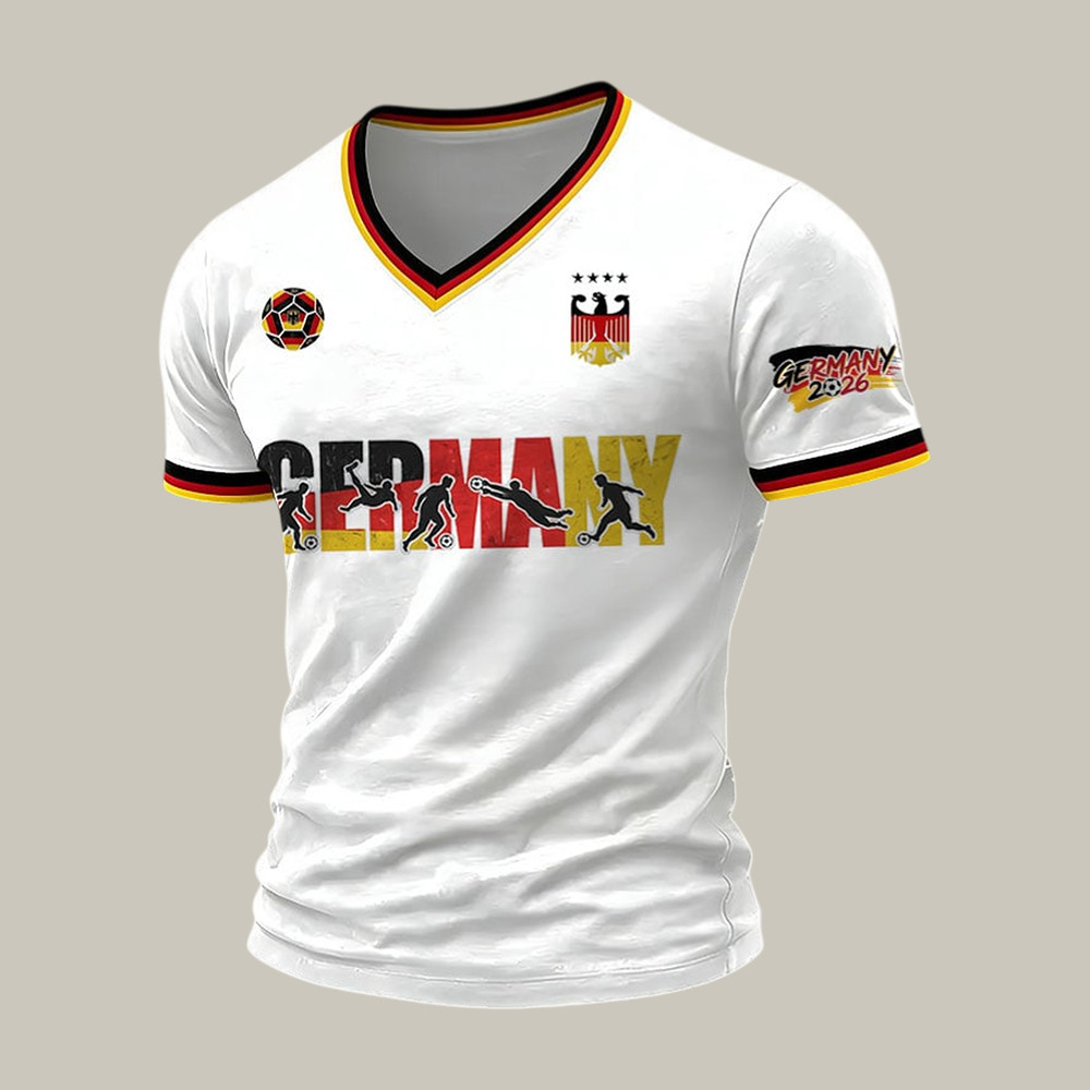 Germany 2026 FIFA World Cup V-Neck Shirt Soccer Fan Merch Present For Father