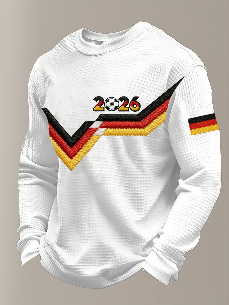 Germany 2026 World Cup Long Sleeve Shirt Fan Gear Deutschland Soccer Apparel Gift For Dad