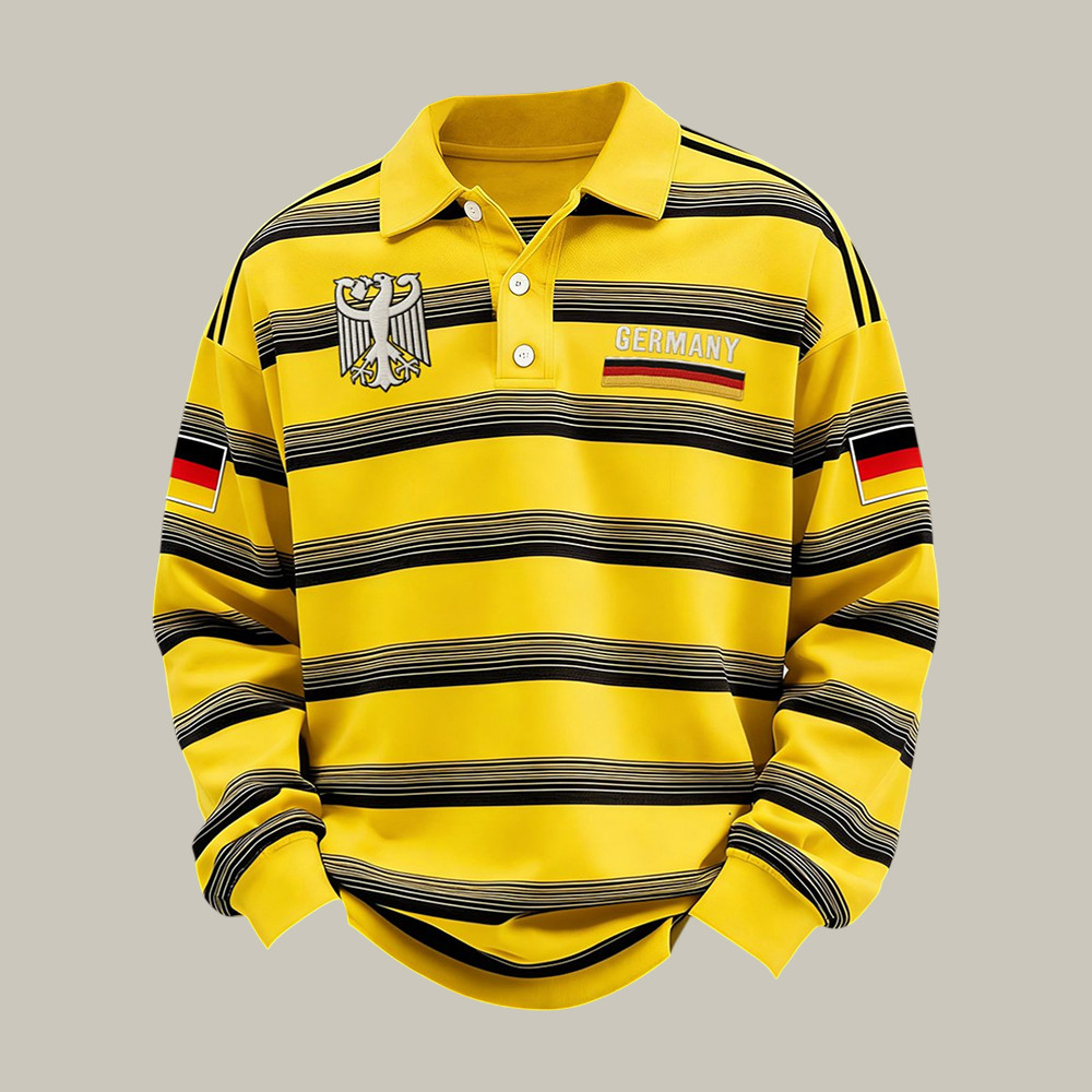 Germany FIFA World Cup 2026 Polo Long Sleeve Shirt 2026 World Cup Apparel Gift For Dad