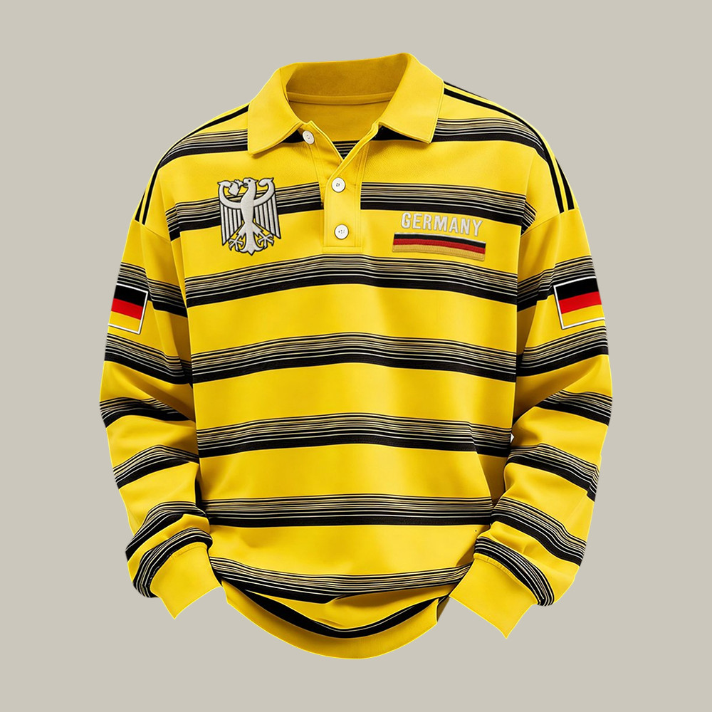 Germany FIFA World Cup 2026 Polo Long Sleeve Shirt Game Day Clothing Gift For Soccer Fans
