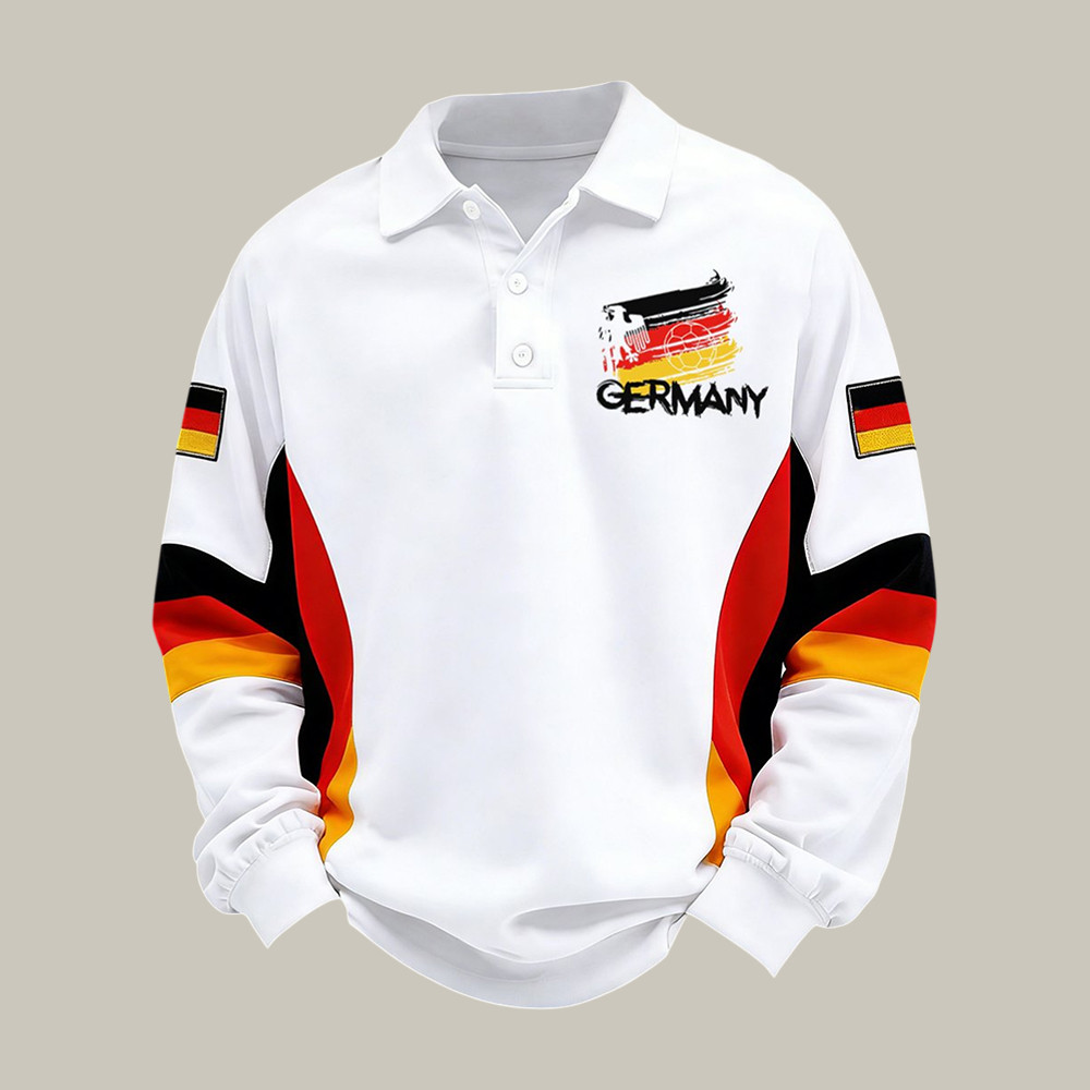Germany FIFA World Cup 2026 Polo Long Sleeve Shirt Game Day Soccer Apparel Best Fan Gear