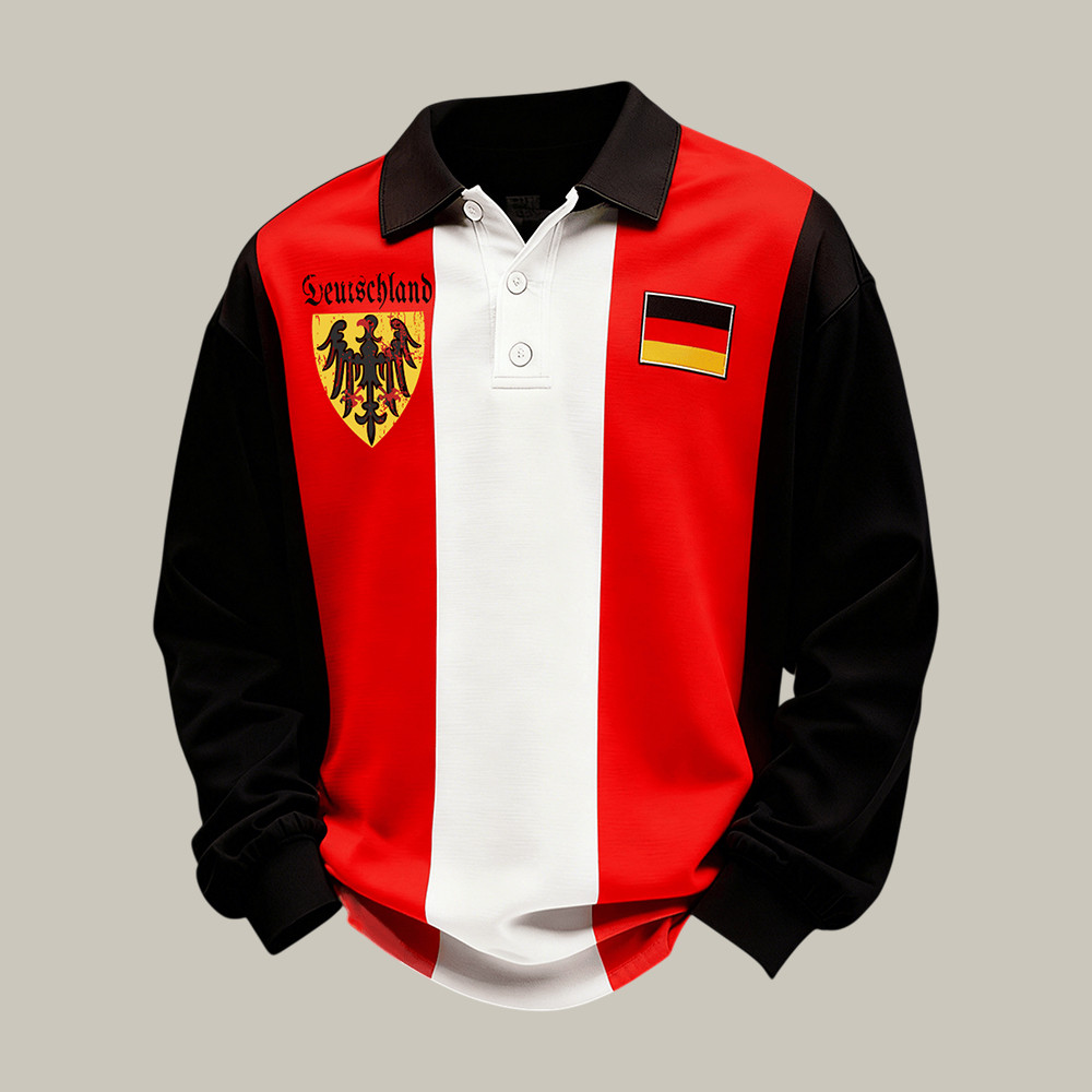 Germany FIFA World Cup 2026 Polo Long Sleeve Shirt Soccer Apparel World Cup Gear