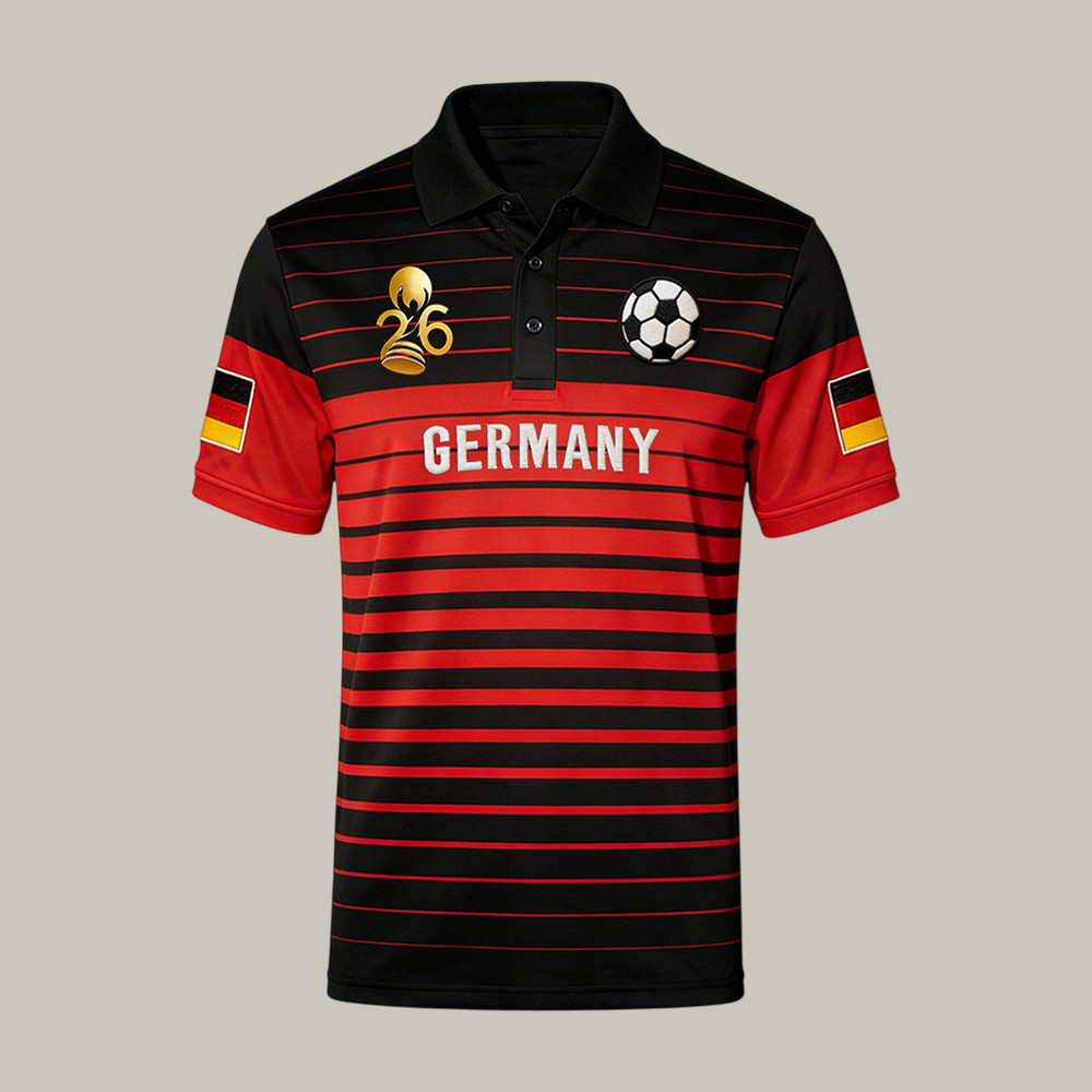 Germany FIFA World Cup 2026 Polo Shirt Soccer Fan Clothing Present Idea For Husband