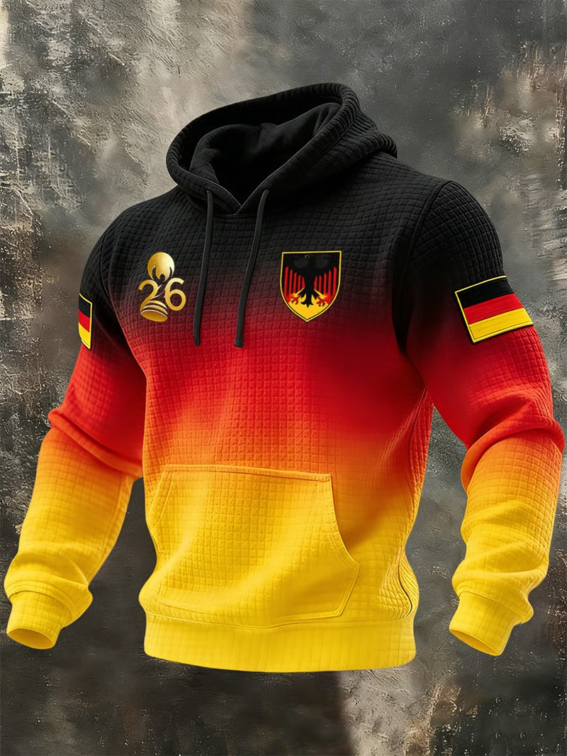 Germany Gradient Hoodie World Cup 2026 Soccer Fan Gear Deutschland Eagle Badge Gift For Fans