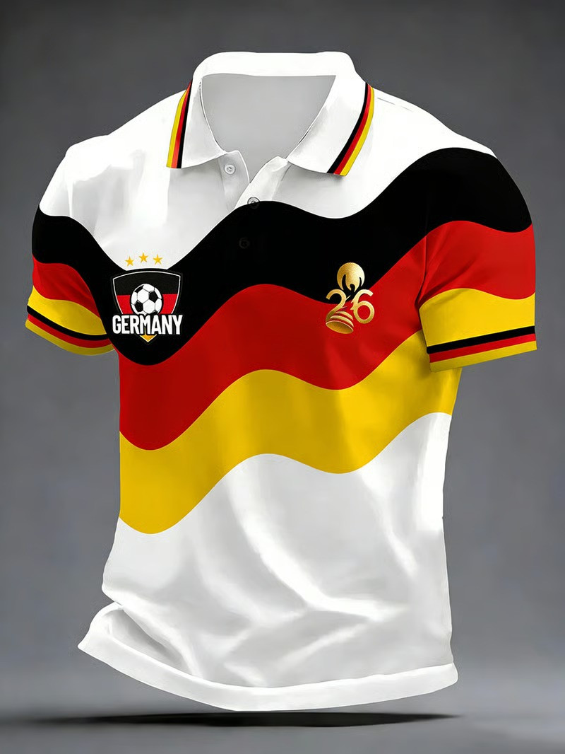 Germany Polo Shirt World Cup 2026 Soccer Fan Gear Deutschland Flag Wave Best Gift For Fans