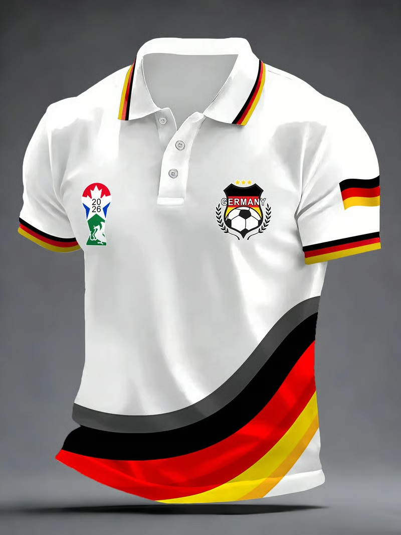 Germany Polo Shirt World Cup 2026 Soccer Match Day Fan Clothing Gift For Supporters
