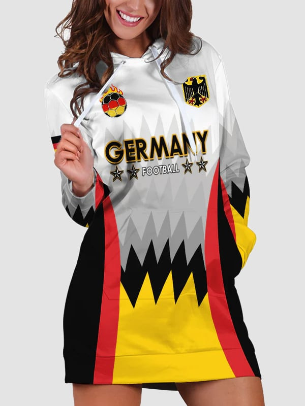 Germany Soccer World Cup 2026 Hoodie Dress For Ladies Gifts For Germany Soccer Lovers