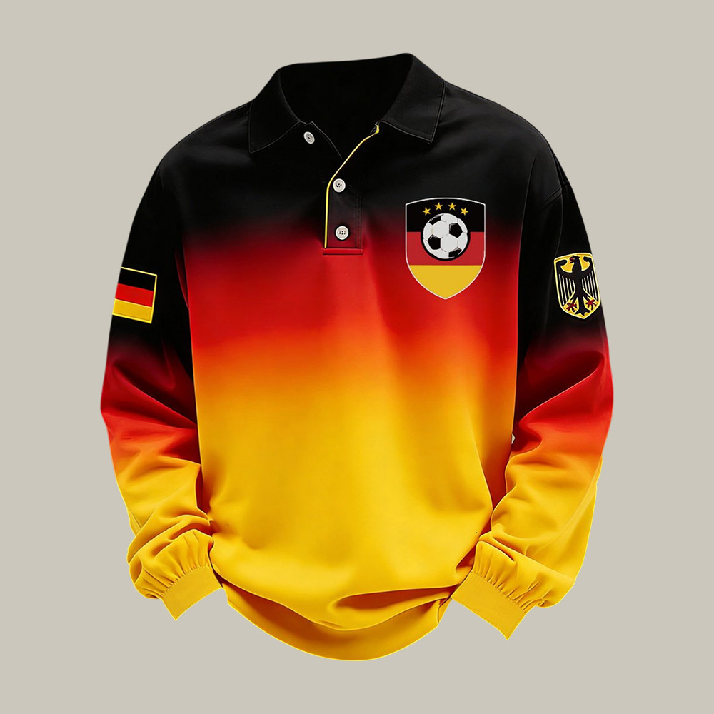Germany World Cup 2026 Group Stage Matches Polo Long Sleeve Shirt Game Day Clothing Soccer Gear