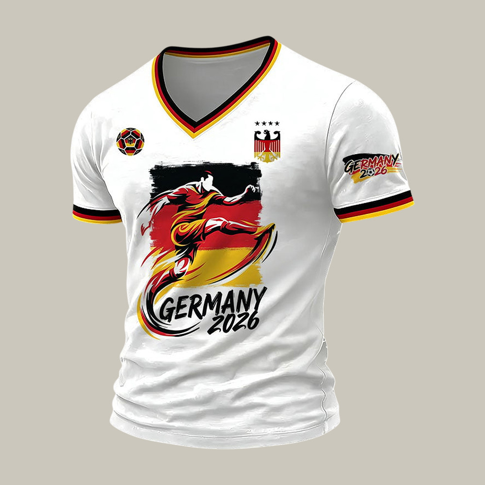 Germany World Cup 2026 V-Neck Shirt Germany National Soccer Merch World Cup 2026 Gear