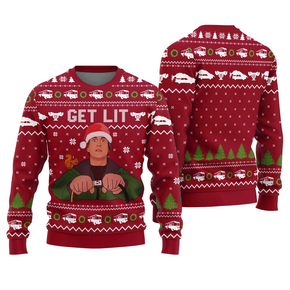 Get Lit Christmas Ugly Sweater Womens Special Merch Gift Idea for Festive Celebrations