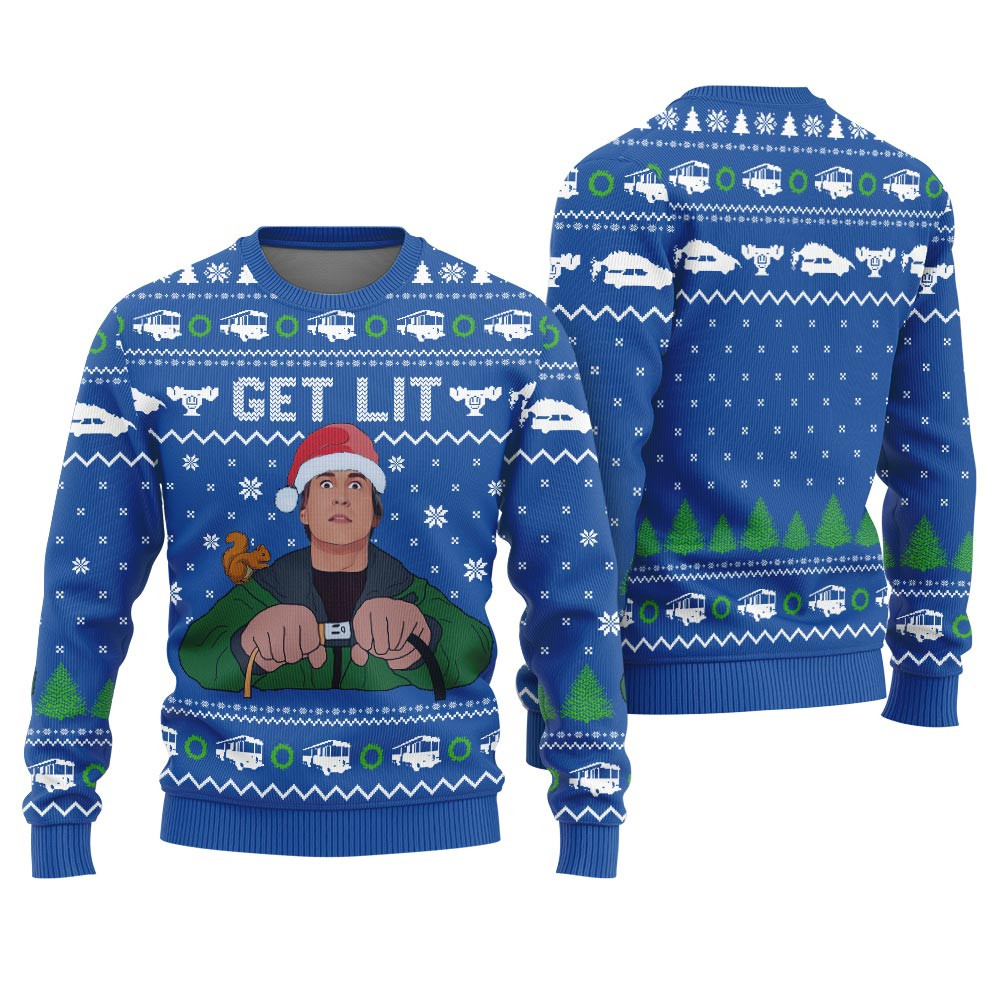 Get Lit With Clark Griswold Christmas Sweater Perfect Winter Merch Gift for the Holiday Spirit
