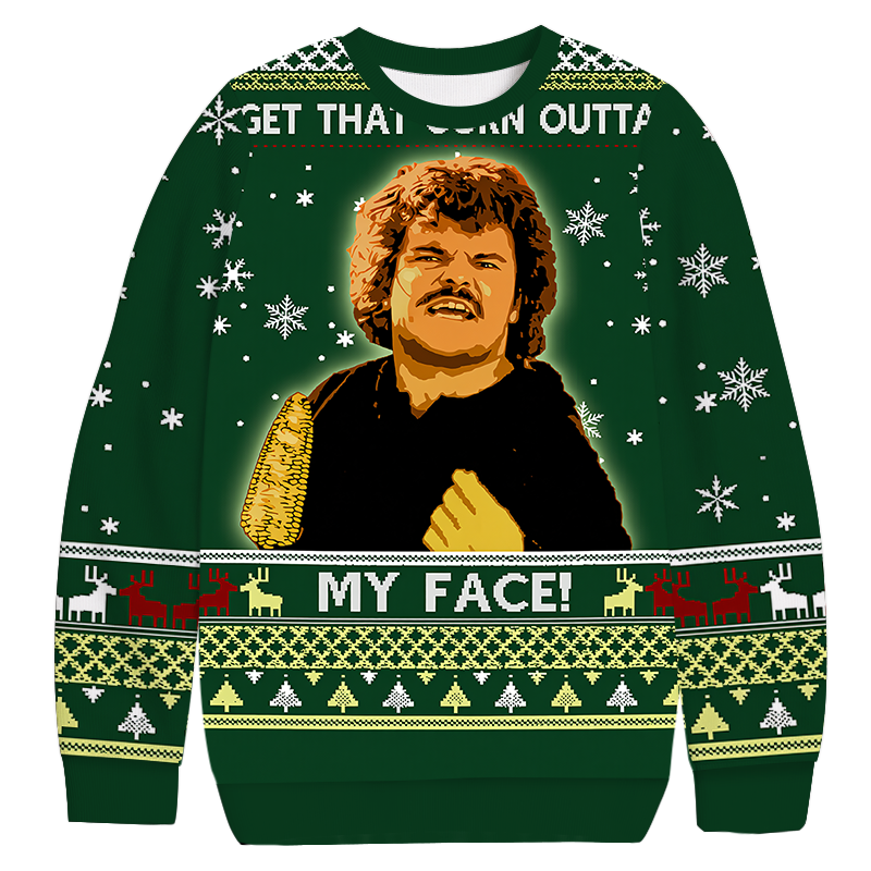 Get That Corn Outta My Face Christmas Ugly Sweatshirt Christmas Cozy Winter Wear Gift Ideas Get That Corn Outta My Face Christmas Ugly Sweatshirt Christmas Cozy Winter Wear Gift Ideas