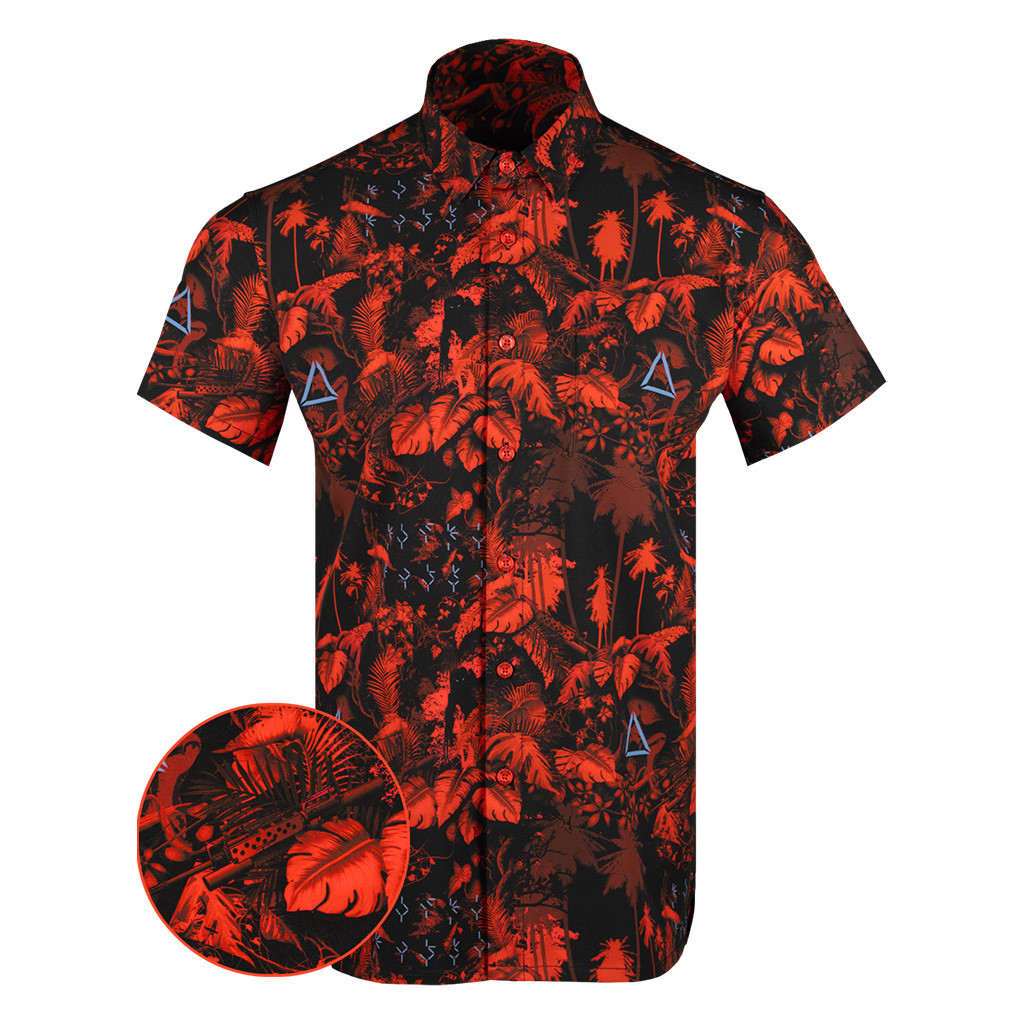 Get To The Chopper Red Button Down Shirt Outdoor Hawaiian Tactical Shirt  Gun Lovers Gifts Get To The Chopper Red Button Down Shirt Outdoor Hawaiian Tactical Shirt  Gun Lovers Gifts