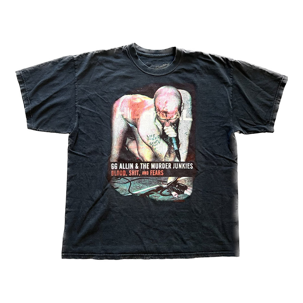 GG Allin Shirt GG Allin And The Murder Junkies Blood Shit And Fears T-Shirt