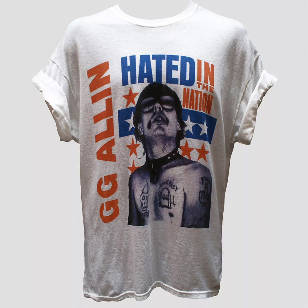 GG Allin Shirt GG Allin Hated In The Nation T-Shirt Fans Gifts