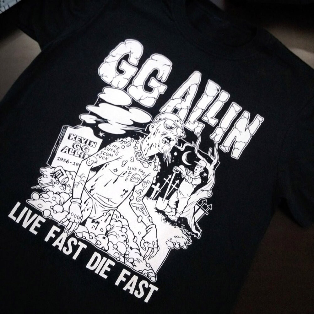 GG Allin Shirt Live Fast Die Fast GG Allin Merch Gifts For Rock Music Fans