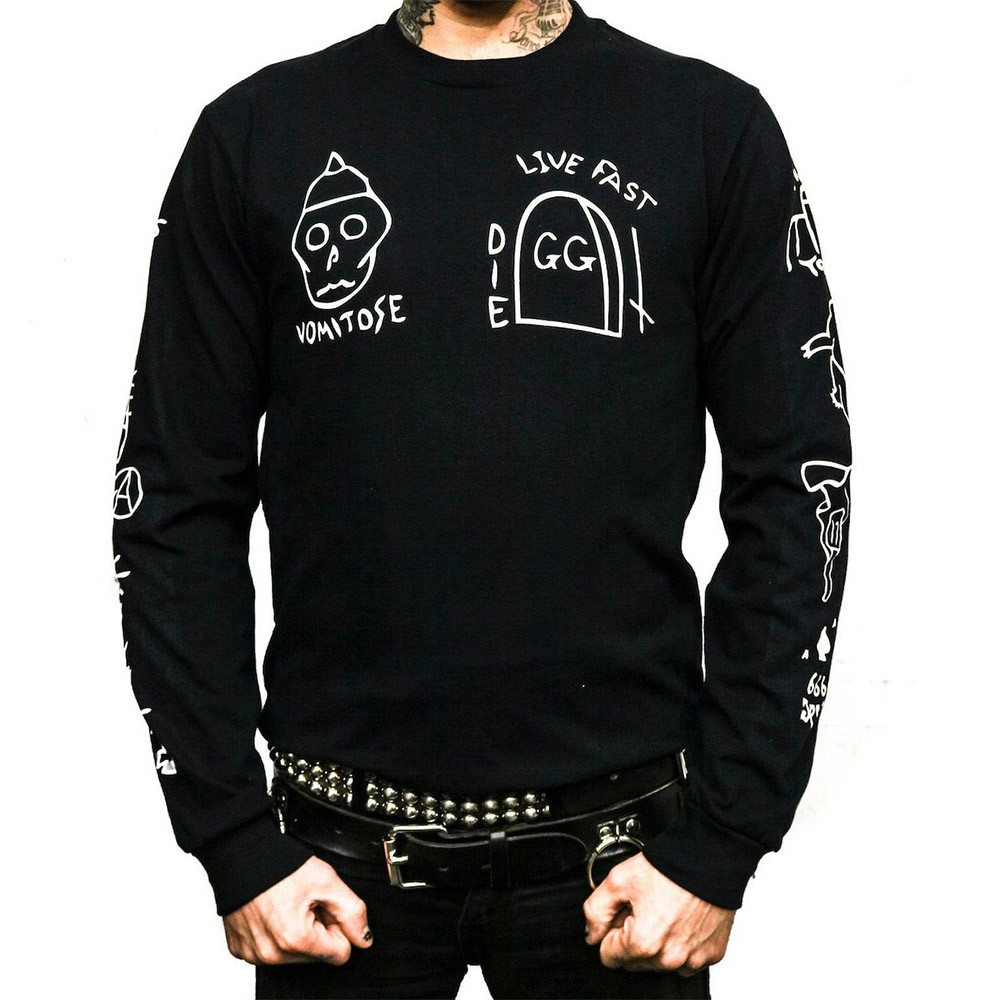GG Allin Sweatshirt Live Fast Die GG Allin Merch Vintage Clothing