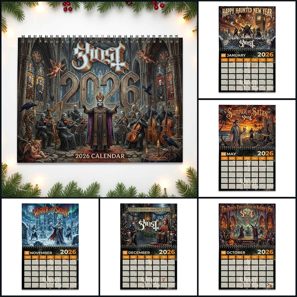 Ghost 2026 Wall Calendar Dark Gothic Art Papa Emeritus And Band Calendar Gifts For Rock Lovers Ghost 2026 Wall Calendar Dark Gothic Art Papa Emeritus And Band Calendar Gifts For Rock Lovers