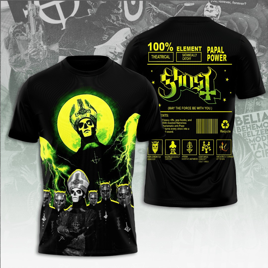 Ghost Band Papal Power Tour 2025 T-Shirt Gift Ideas For Music Lovers