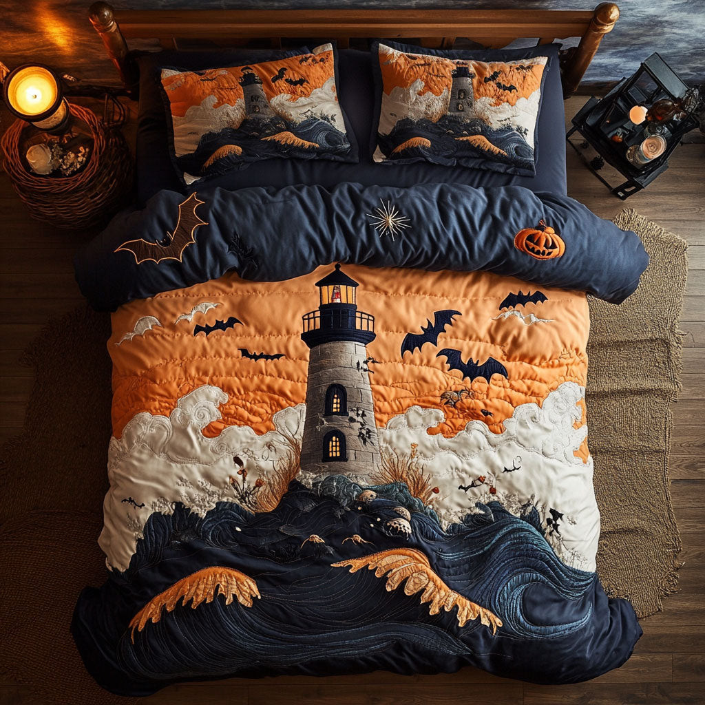 Ghost Bedding Set Best Decoration Gift For Friends and Family on Halloween Day