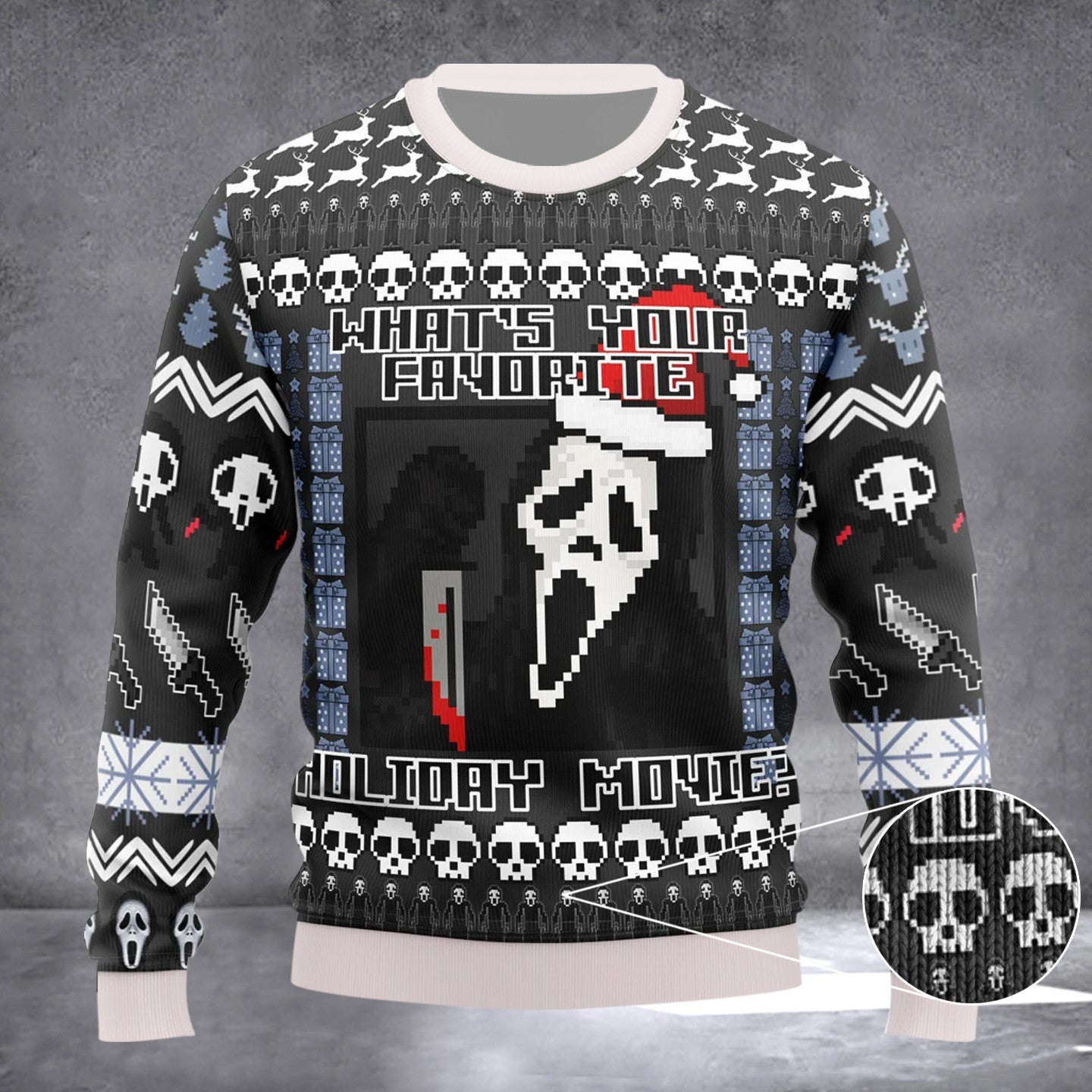 Ghost Face Ugly Christmas Sweater What Is Your Favorite Holiday Movie Ugly Sweater Ideas Ghost Face Ugly Christmas Sweater What Is Your Favorite Holiday Movie Ugly Sweater Ideas