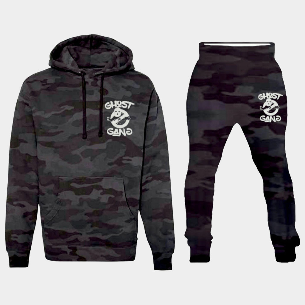Ghost Gang Merch Camo Reflector Ghost Gang Hoodie And Sweatpants Birthday Present For Him