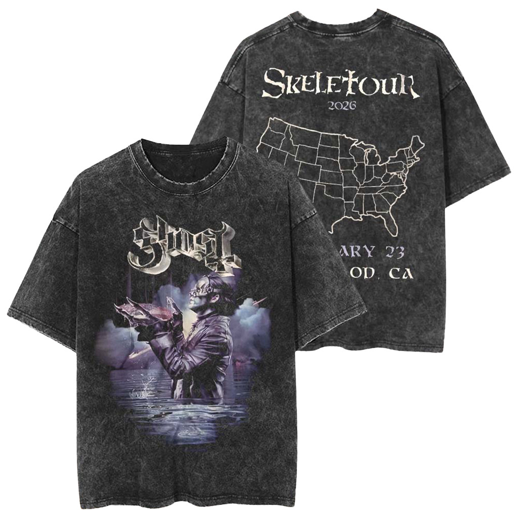 Ghost Inglewood California Skeletour 2026 T-Shirt Ghost Merch Gift Ideas For Rock Lovers