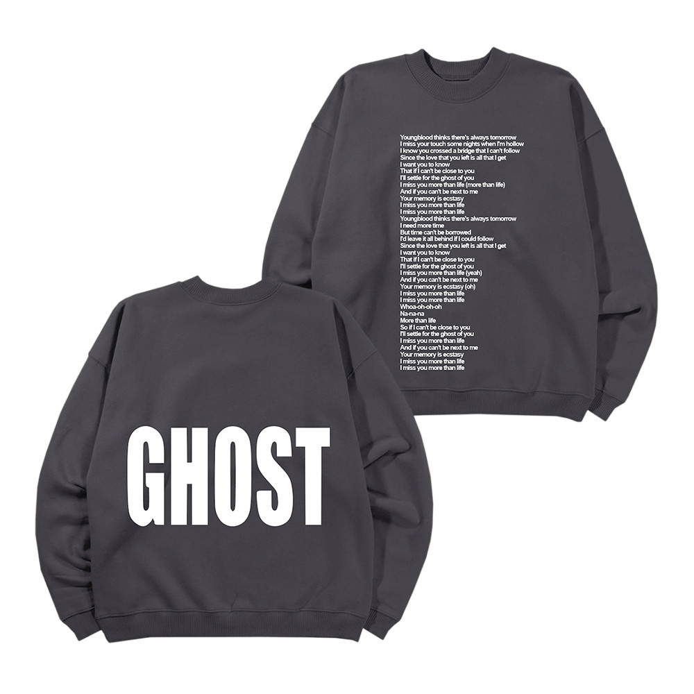 Ghost Lyrics Justin Bieber Sweatshirt Justin Bieber Coachella 2026 Clothing Present For Music Lovers