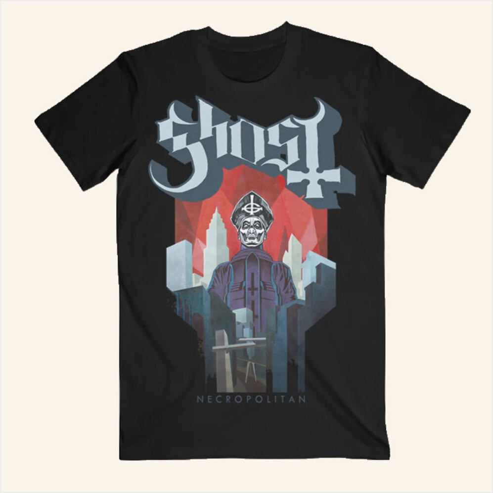 Ghost Merch Necropolitan T-Shirt Gift Ideas For Husband Birthday Gifts For BFF