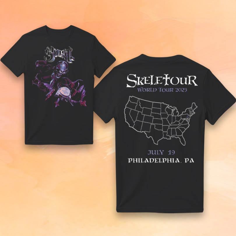 GHOST Merch Skeletour World Tour 2025 T-Shirt Presents For Rock Music Lovers