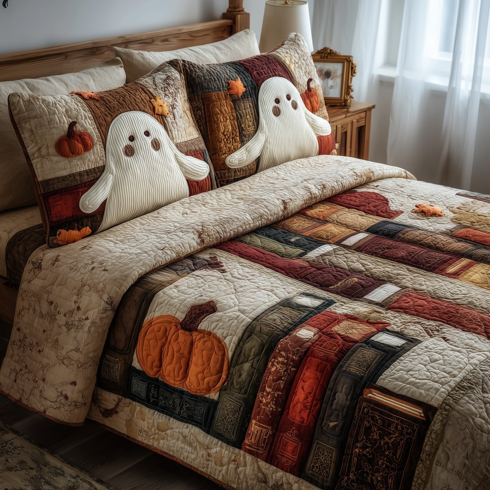 Ghost Parade Quilted Bedding Set For Kids