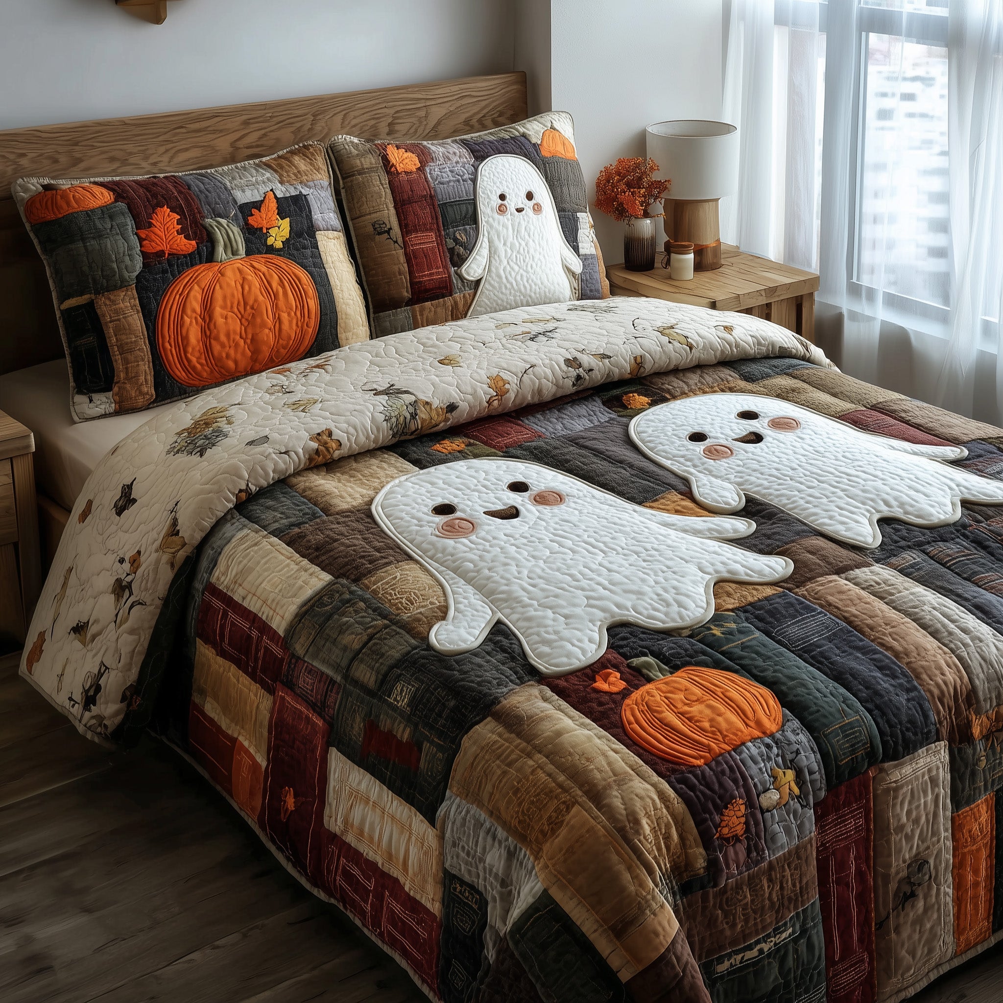 Ghost Parade Quilted Bedding Set New Home Gift