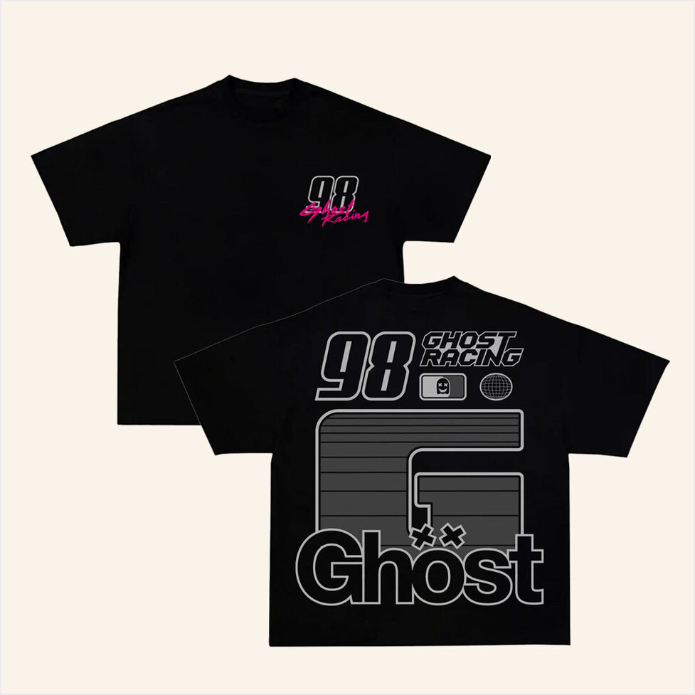 Ghost Racing Merch Big G Gray Shirt Black Gifts For Son Birthday Gifts For Besties