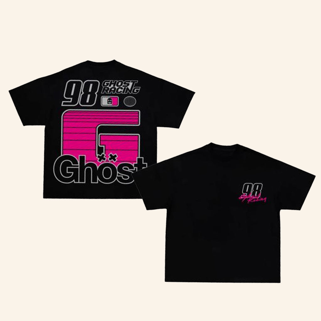 Ghost Racing Merch Big G Pink Silver Shirt Black Gifts For Son In Law Ghost Racing Merch Big G Pink Silver Shirt Black Gifts For Son In Law