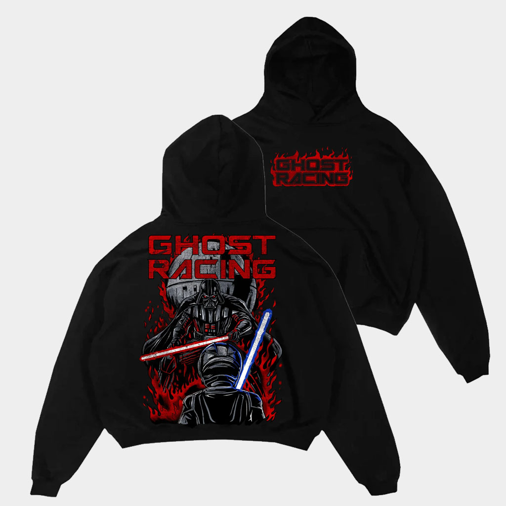 Ghost Racing Merch Darth Vader Hoodie Black Cool Gifts For Boyfriend
