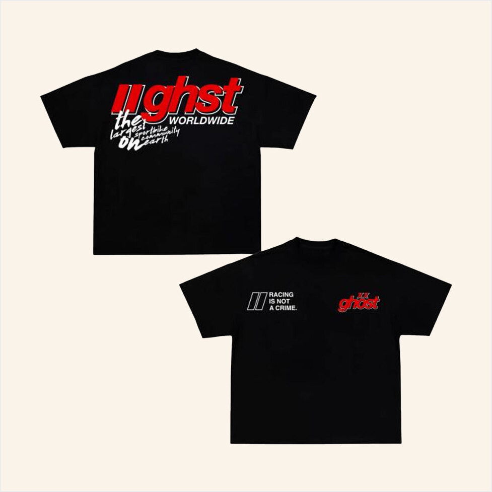 Ghost Racing Merch Ghst Red Shirt Black Gifts For Husband Birthday Gifts For Fans