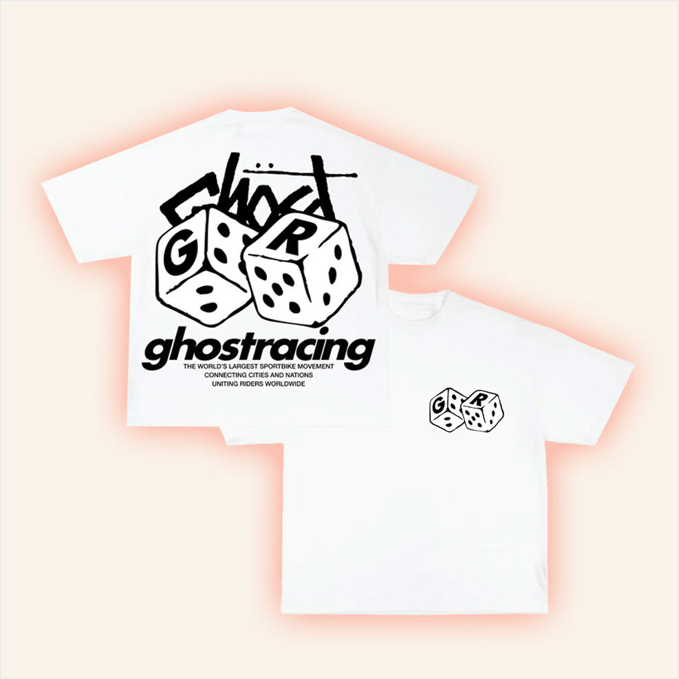 Ghost Racing Merch Loaded Dice Shirt White Gifts For Him Birthday Gifts For Fans