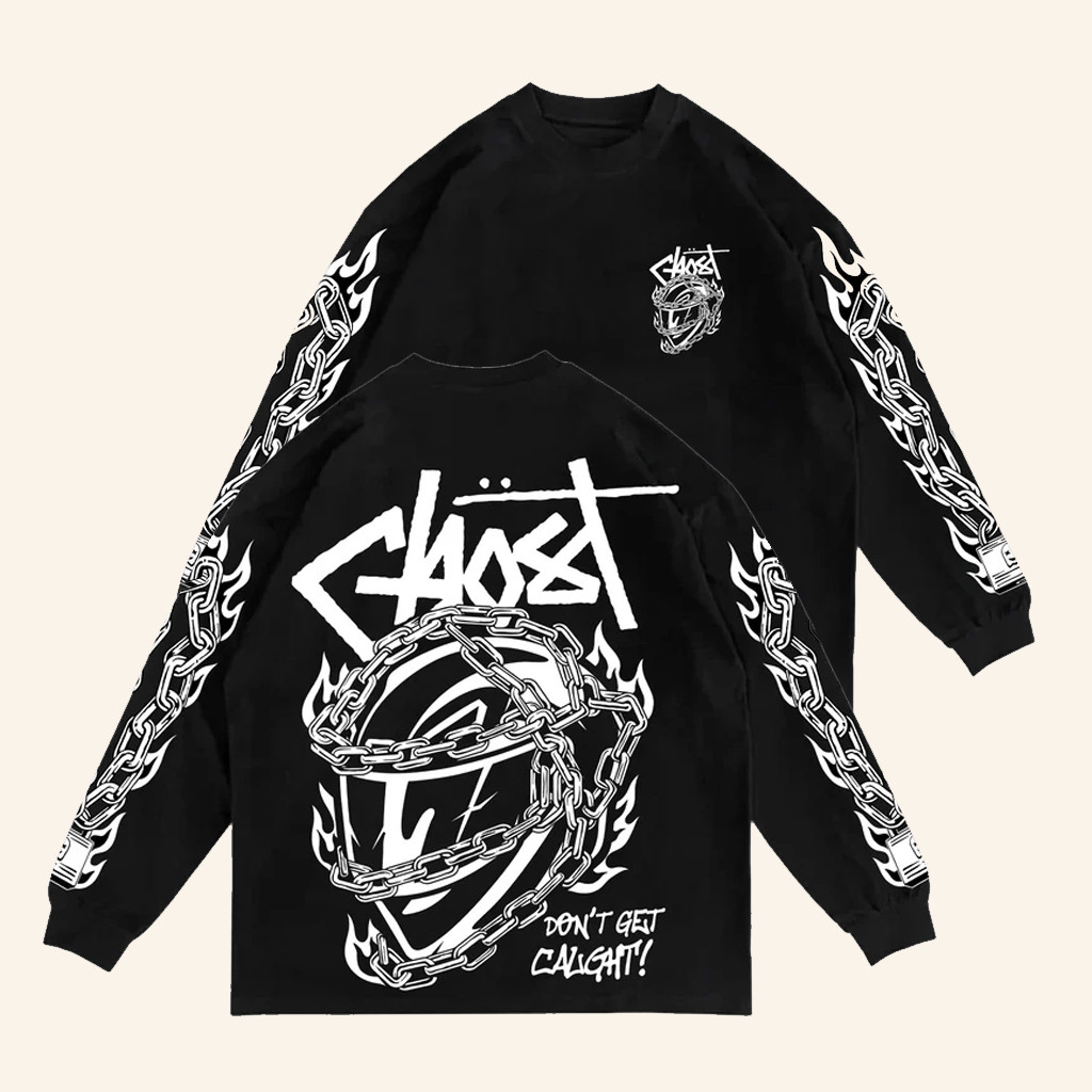 Ghost Racing Merch Locked Helmet Long Sleeve Shirt Best Gifts For Brother