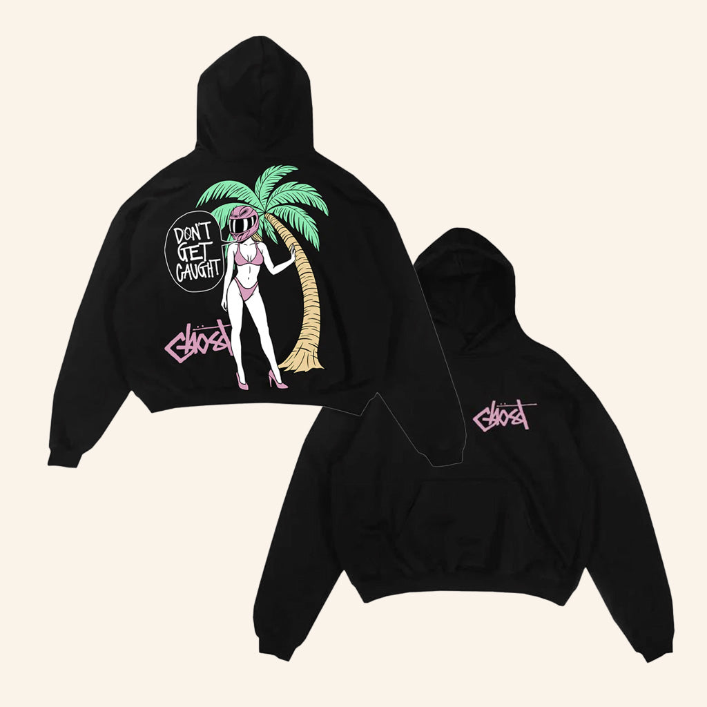 Ghost Racing Merch Palm Angels Black Hoodie Gift Ideas For Him