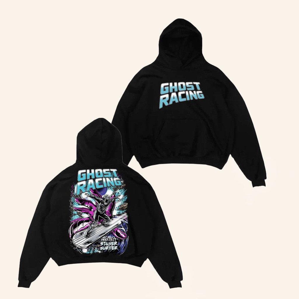Ghost Racing Merch Project Silver Surfer Black Hoodie Birthday Presents For Boyfriend Ghost Racing Merch Project Silver Surfer Black Hoodie Birthday Presents For Boyfriend