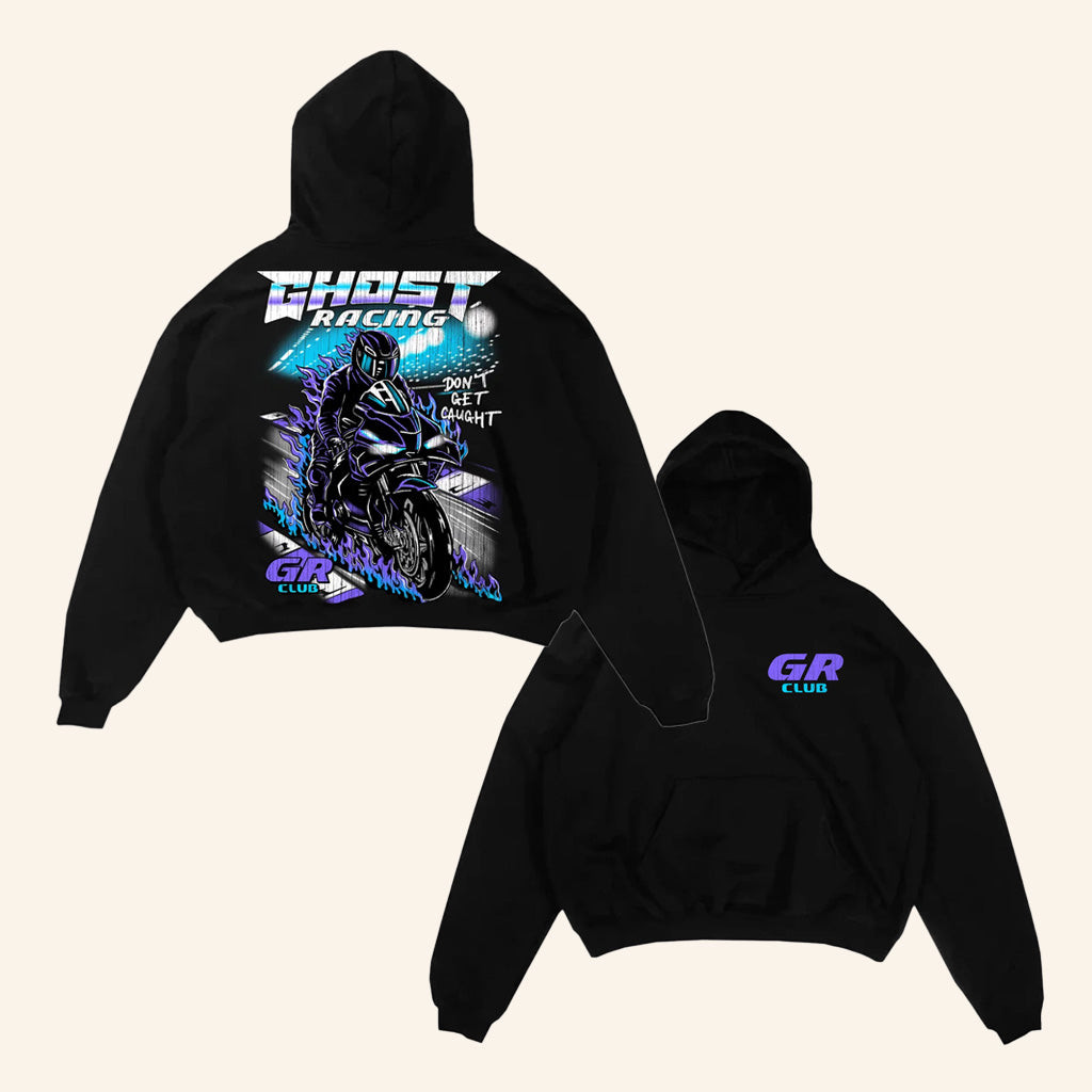 Ghost Racing Merch Vintage Track Black Hoodie Gifts For Dad