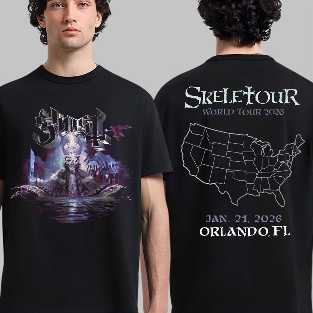 Ghost Skeletour 2026 Orlando Florida Venue Tee At Kia Center On January 21 2026 T-Shirt Ghost Skeletour 2026 Orlando Florida Venue Tee At Kia Center On January 21 2026 T-Shirt