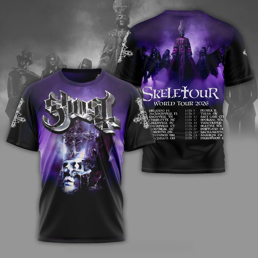 Ghost Skeletour World Tour 2026 Shirt Ghost Merch Cool Gifts For Music Lovers