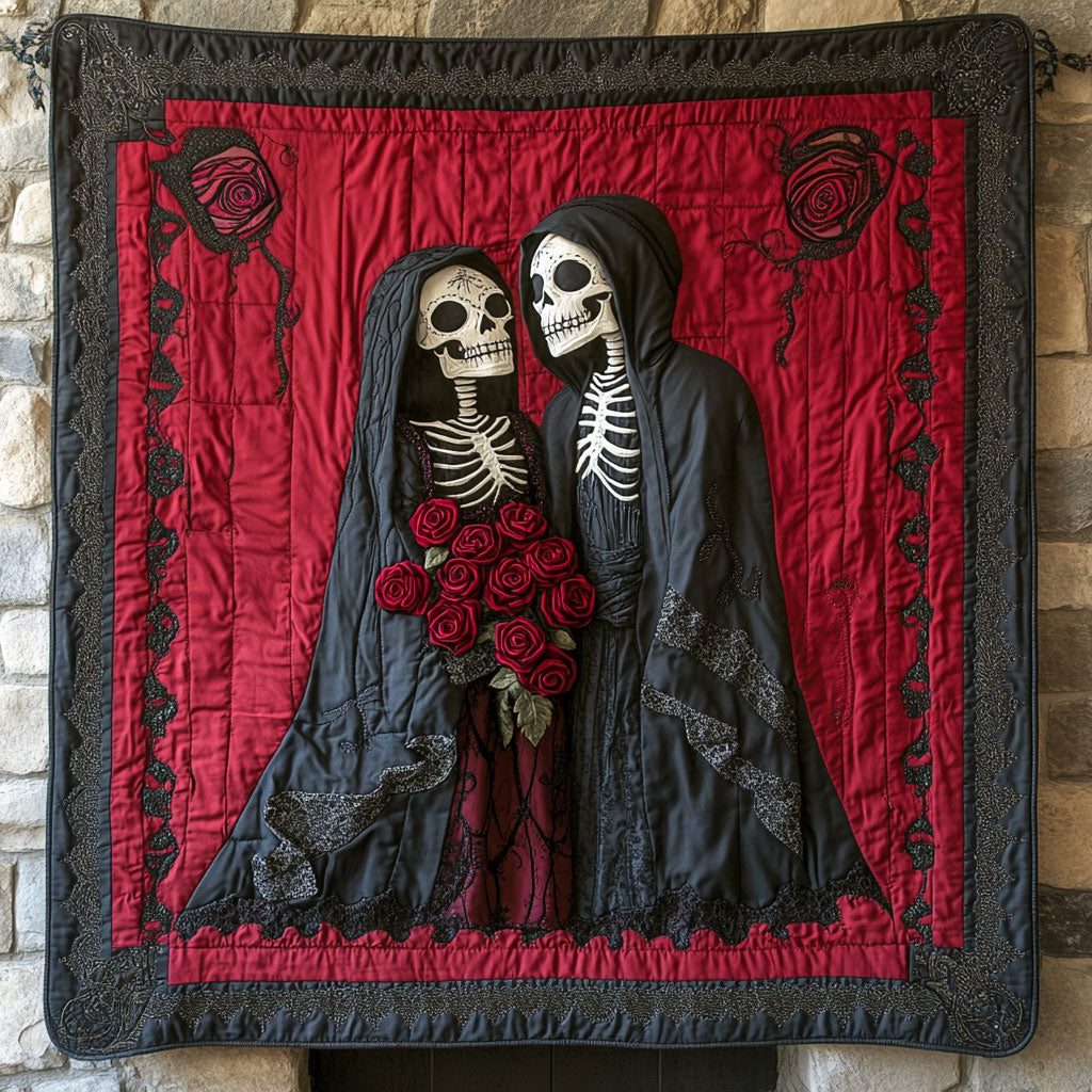 Ghost Wedding Quilt Blanket Throws For Couch Christmas Themed Skull Gifts For Him Her