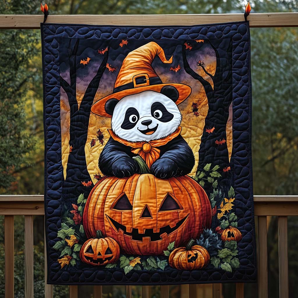 Ghostly Gathering Quilted Blanket Unique Halloween Gifts