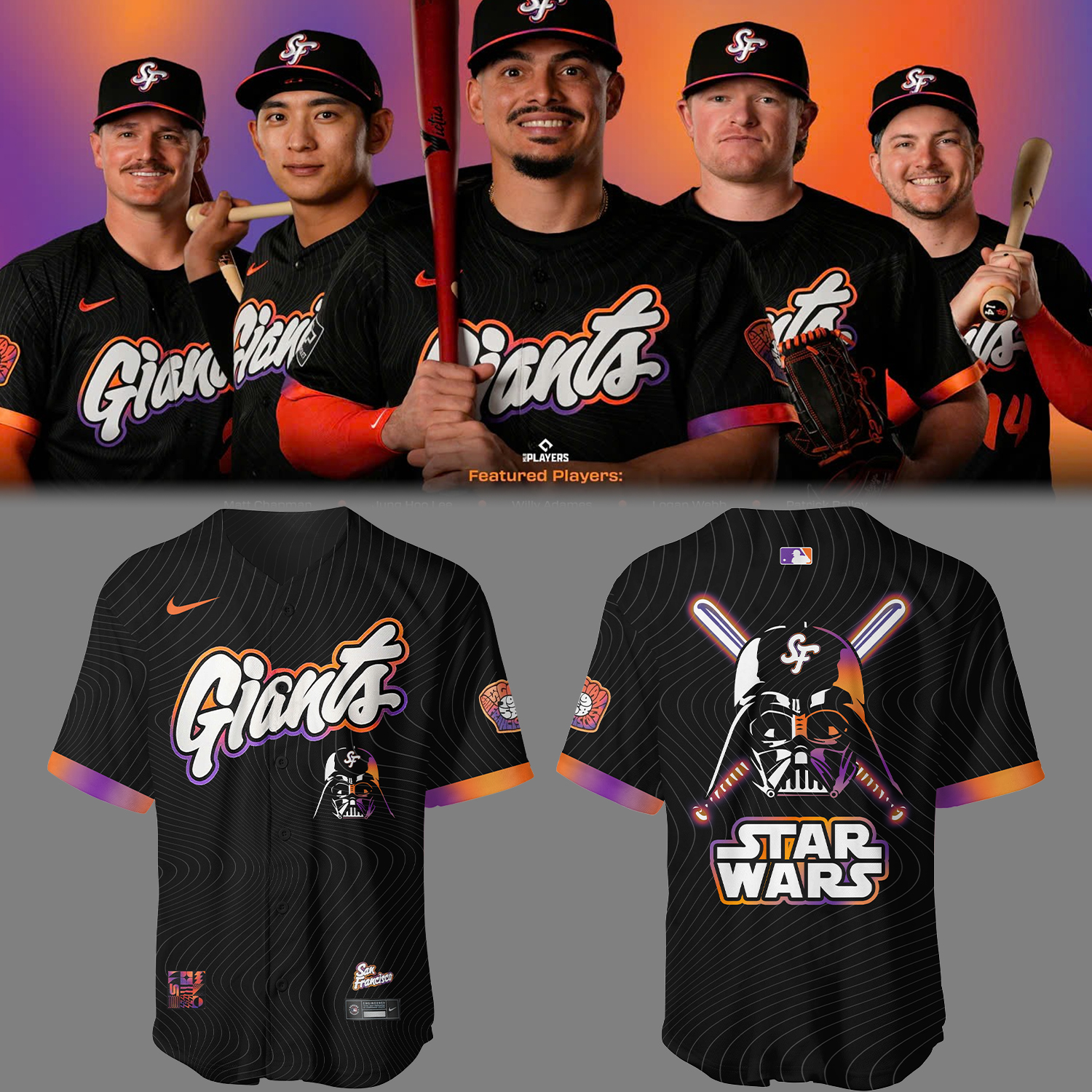 Giants Baseball 2025 Limited Giants X Stars Wars City Connect 2.0 The Remix Jersey Baseball Mom Gifts