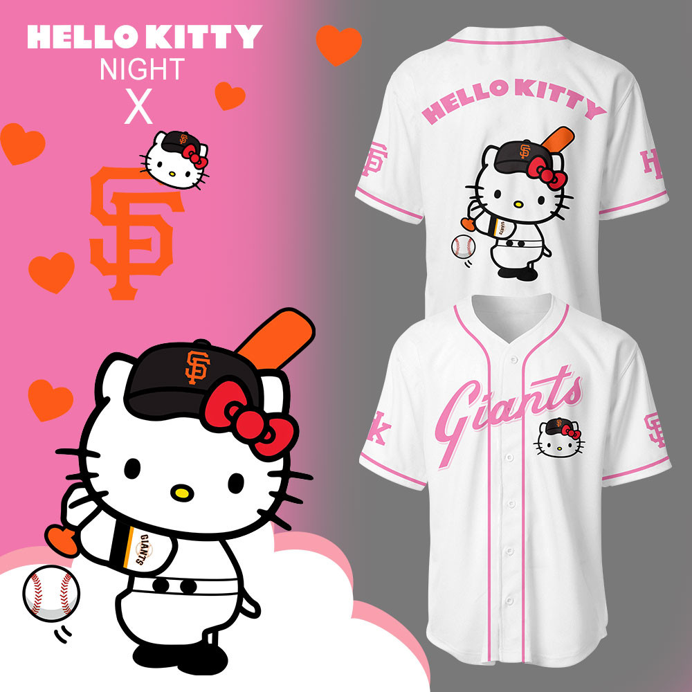 Giants x Hello Kitty Night Jersey Unique Baseball Gifts