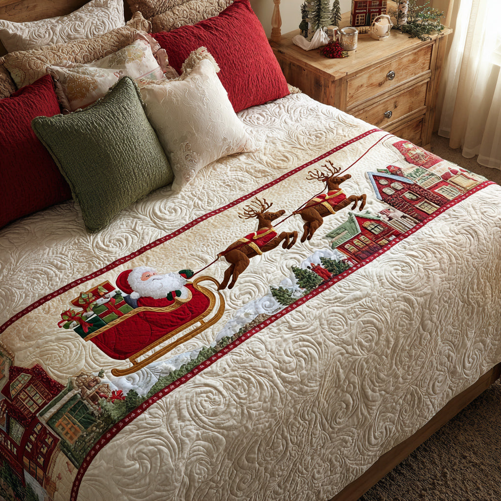 Gift Courier Quilted Bed Runner Christmas Bed Runner Holiday Gift Ideas