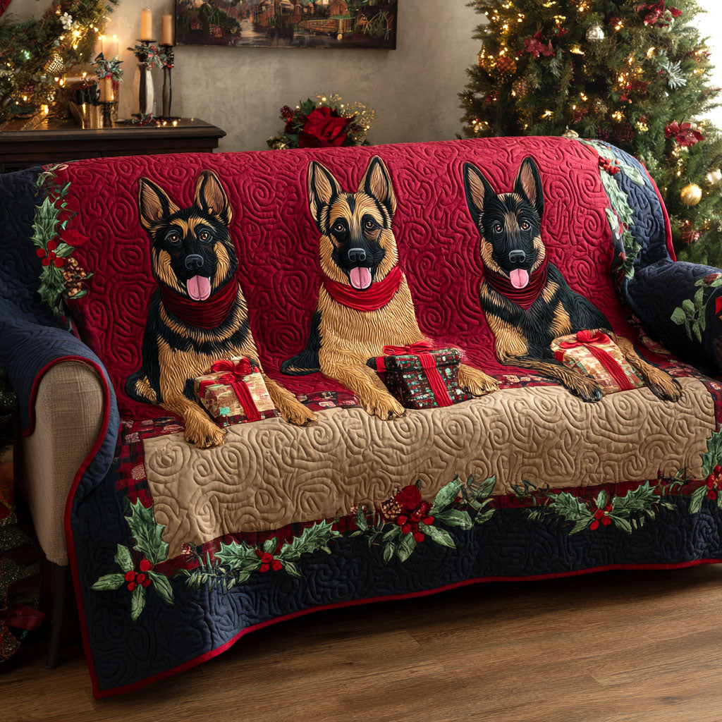 Gifted Shepherds Quilted Sofa Cover Holiday Living Decorations Great Dog Christmas Gifts